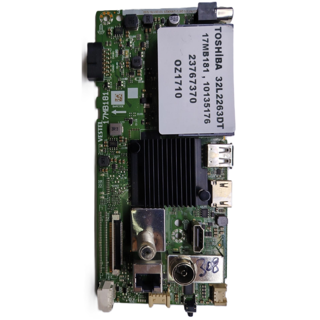 17MB181 , 10135176 , 23767370 , TOSHİBA 32L2263DT MAİNBOARD      