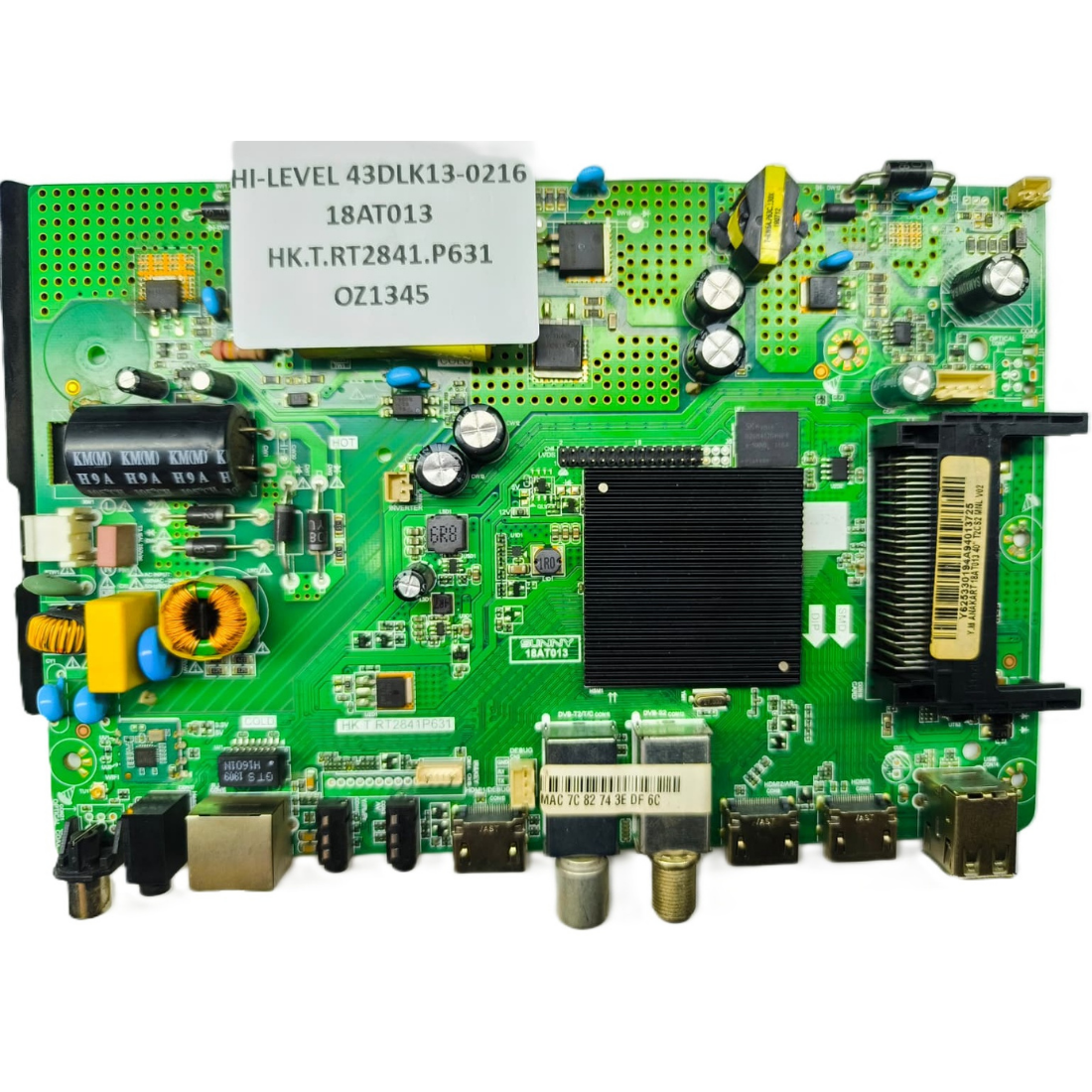 18AT013 , HK.T.RT2841P631 , HI-LEVEL 43DLK130216 MAINBOARD