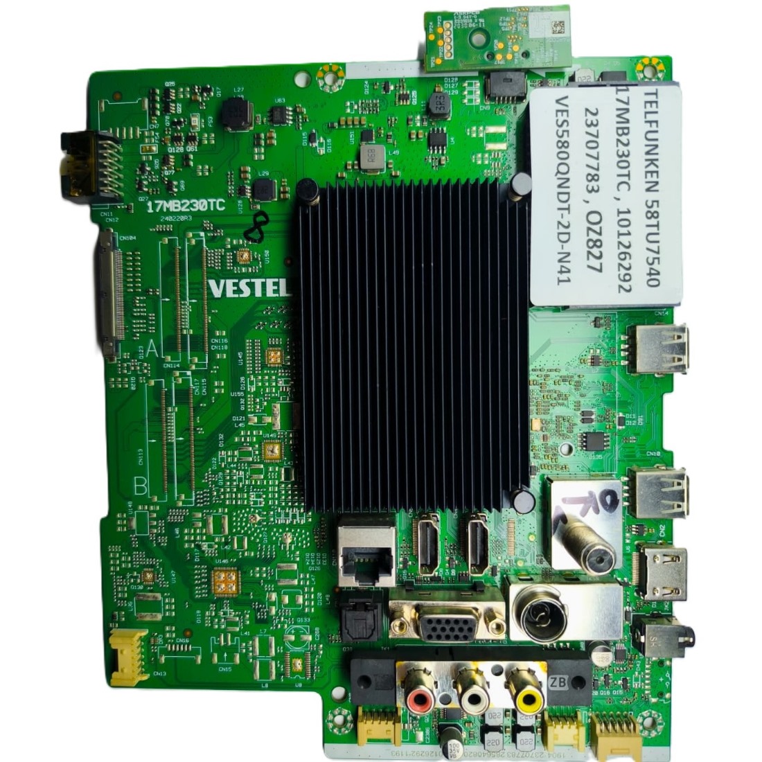 17MB230TC , 10126292 , 23707783 , VES580QNDT-2D-N41 , TELEFUNKEN 58TU7540 MAINBOARD