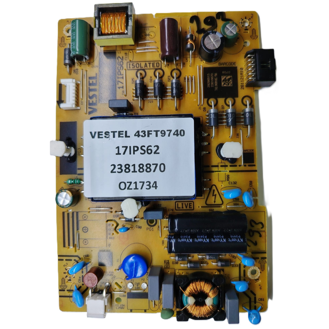 17IPS62 , 23818870 , VESTEL 43FT9740 BESLEME KARTI 
