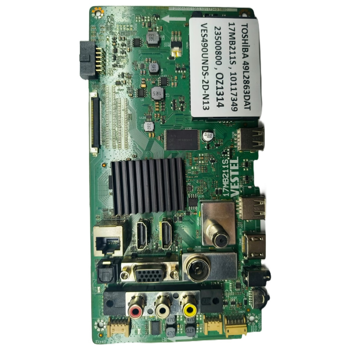 17MB211S , 10117349 , 23500800 , VES490UNDS-2D-N13 , TOSHIBA 49L2863DAT MAİNBOARD
