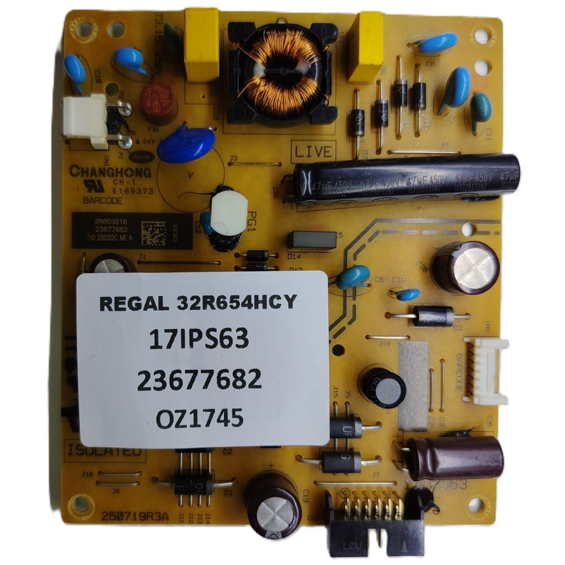 17IPS63 , 23677682 , REGAL 32R654HCY BESLEME KARTI  