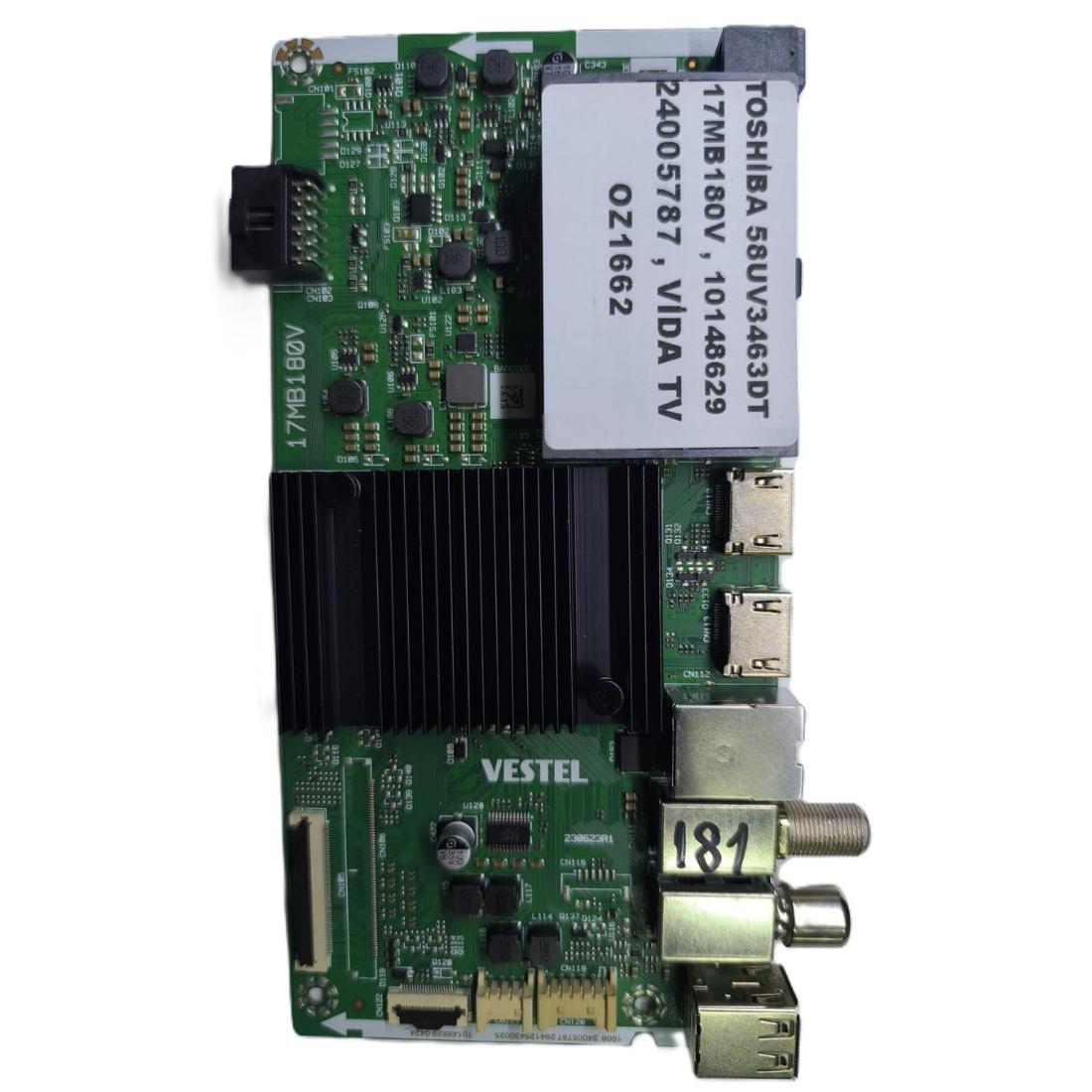 17MB180V , 10148629 , 24005787 , VİDA TV , TOSHİBA 58UV3463DT MAİNBOARD 