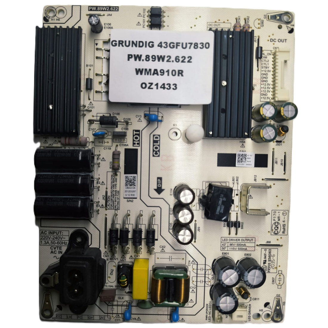 PW.89W2.622 , WMA910R , GRUNDİG 43GFU7830 BESLEME