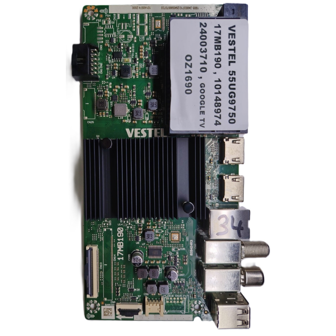 17MB190 , 10148974 24003710 , GOOGLE TV , VESTEL 55UG9750 MAİNBOARD             