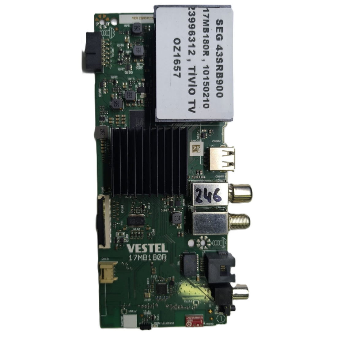 17MB180R , 10150210 23996312 , TİVİO TV , SEG 43SRB900 MAİNBOARD    