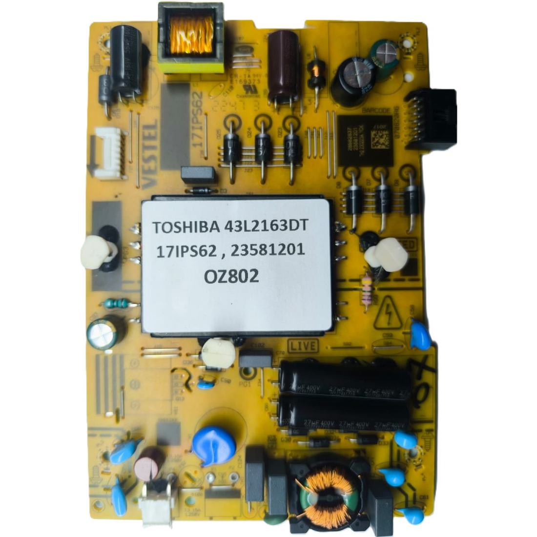 17IPS62 , 23581201 , TOSHIBA 43L2163DT BESLEME