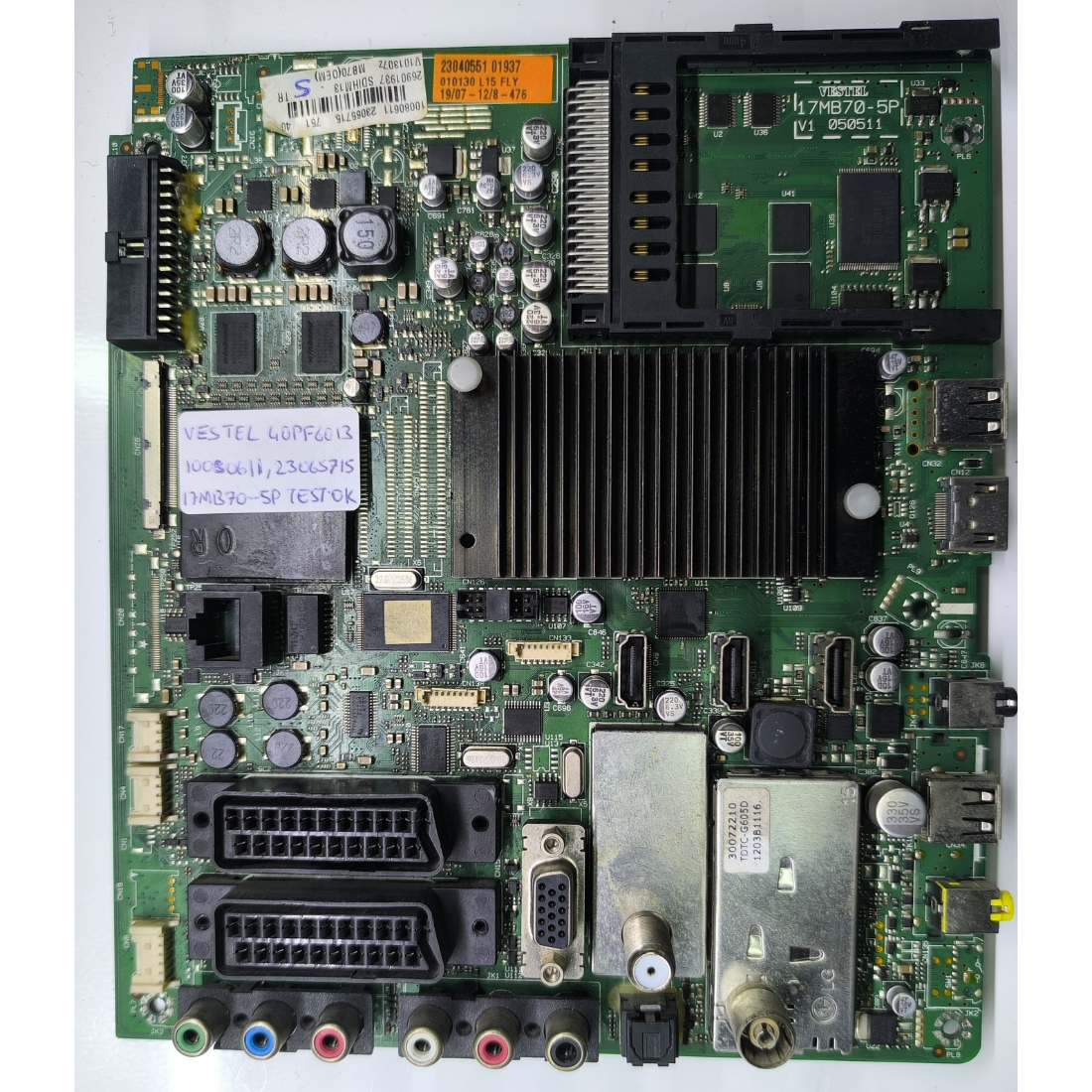 17MB70-5P , 10080611 , 23065715 , VESTEL 40PF6013 MAiNBOARD