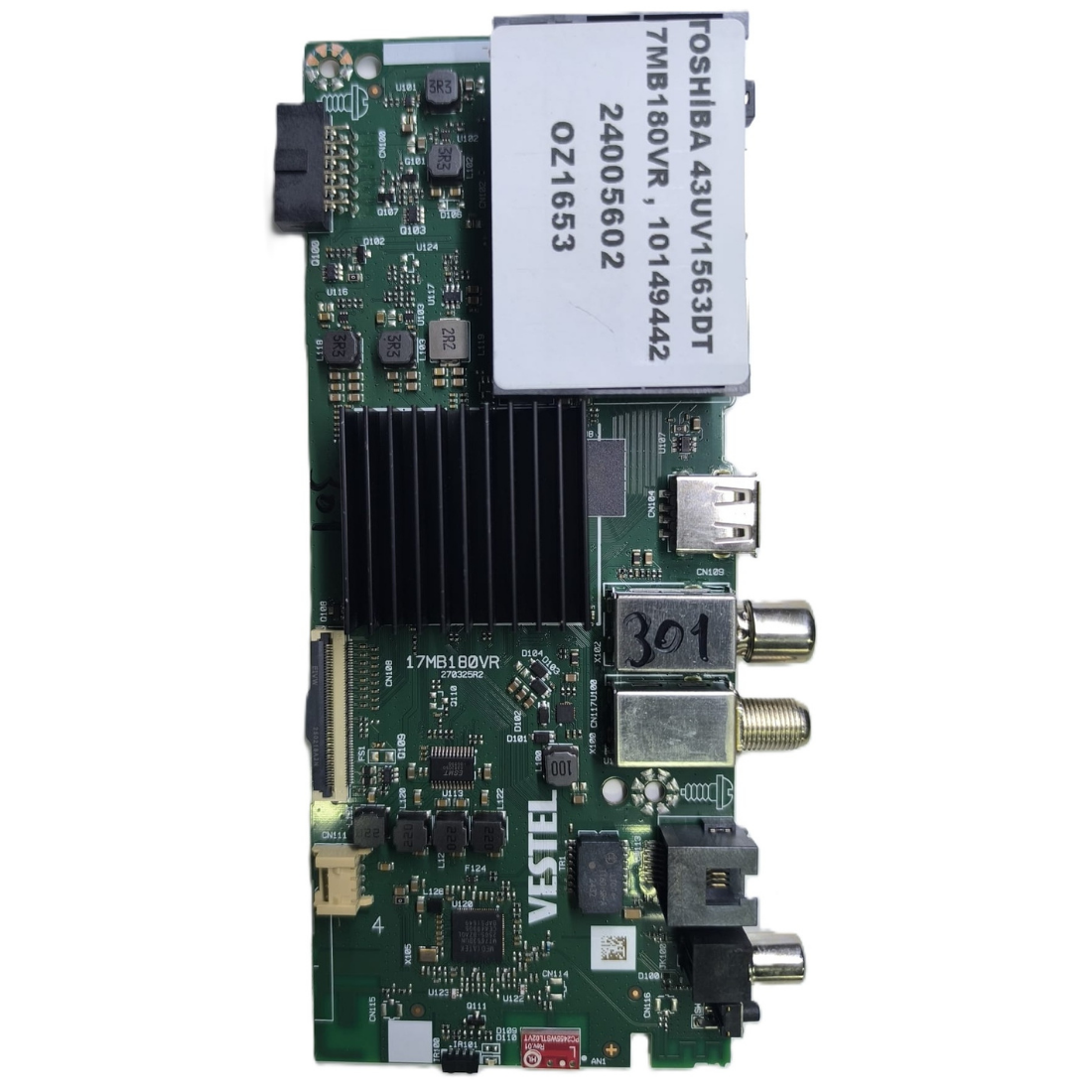 17MB180VR , 10149442 , 24005602 , TOSHİBA 43UV1563DT MAİNBOARD       