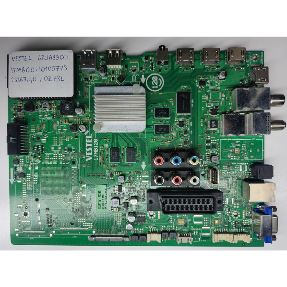 17MB120 , 10105773 , 23367140 , VESTEL 43UA8900 MAİNBOARD