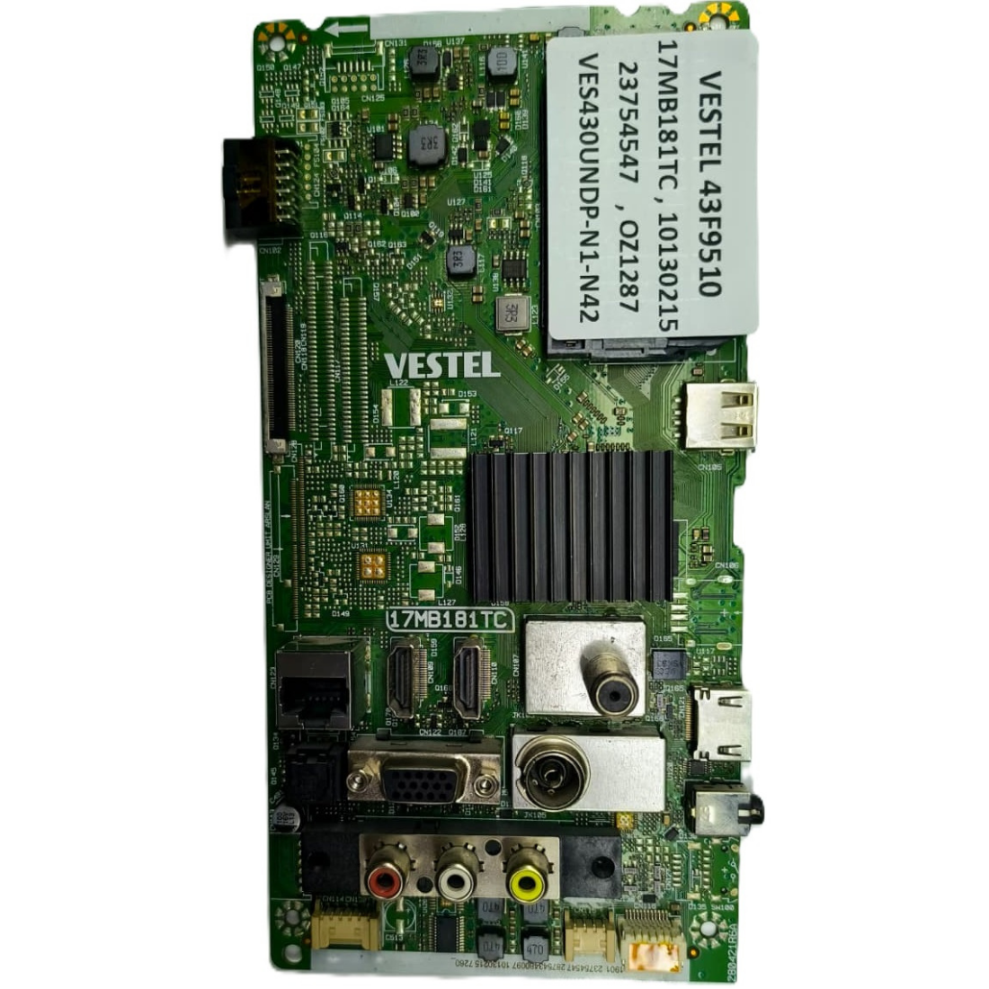 17MB181TC , 10130215 , 23754547 , VES430UNDP-N1-N42 , VESTEL 43F9510 MAİNBOARD