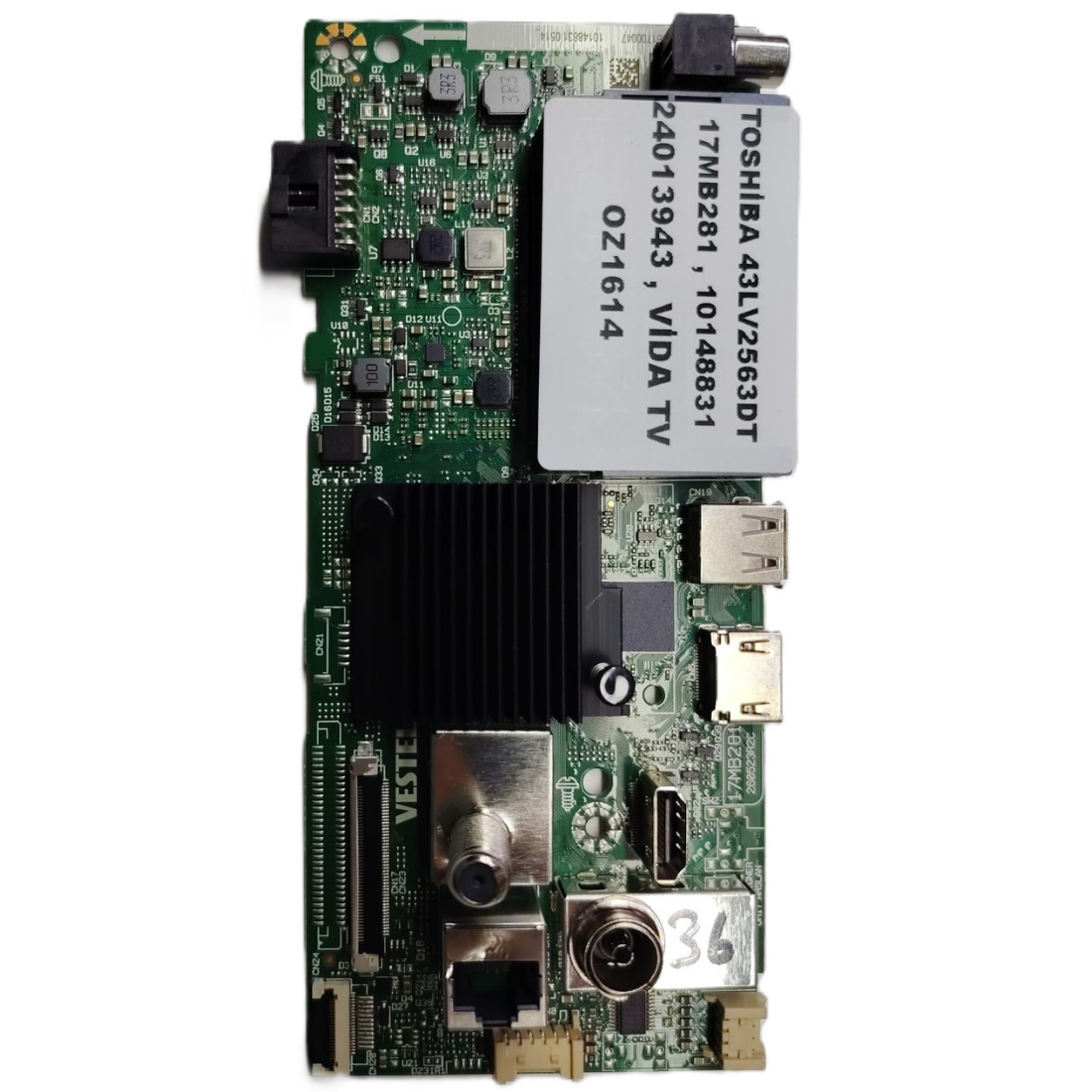 17MB281 , 10148831 , 24013943 , VİDA TV , TOSHİBA 43LV2563DT MAİNBOARD 