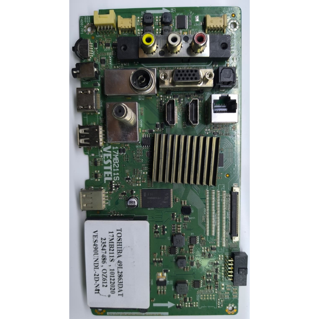 17MB211S , 10122020 , 23547486 , VES490UNDL-2D-N41 , TOSHIBA 49LL2863DAT ANAKART