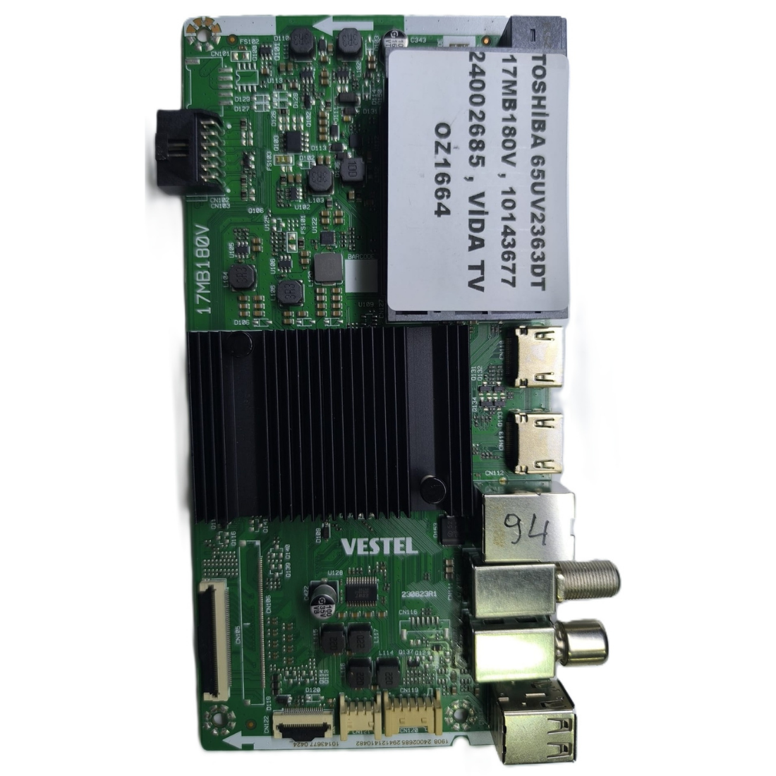 17MB180V , 10143677 , 24002685 , VİDA TV , TOSHİBA 65UV2363DT MAİNBOARD     