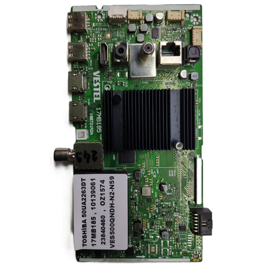 17MB185 , 10139061 , 23840460 , VES500QNDH-N2-N59 , TOSHİBA 50UA2263DT MAİNBOARD 