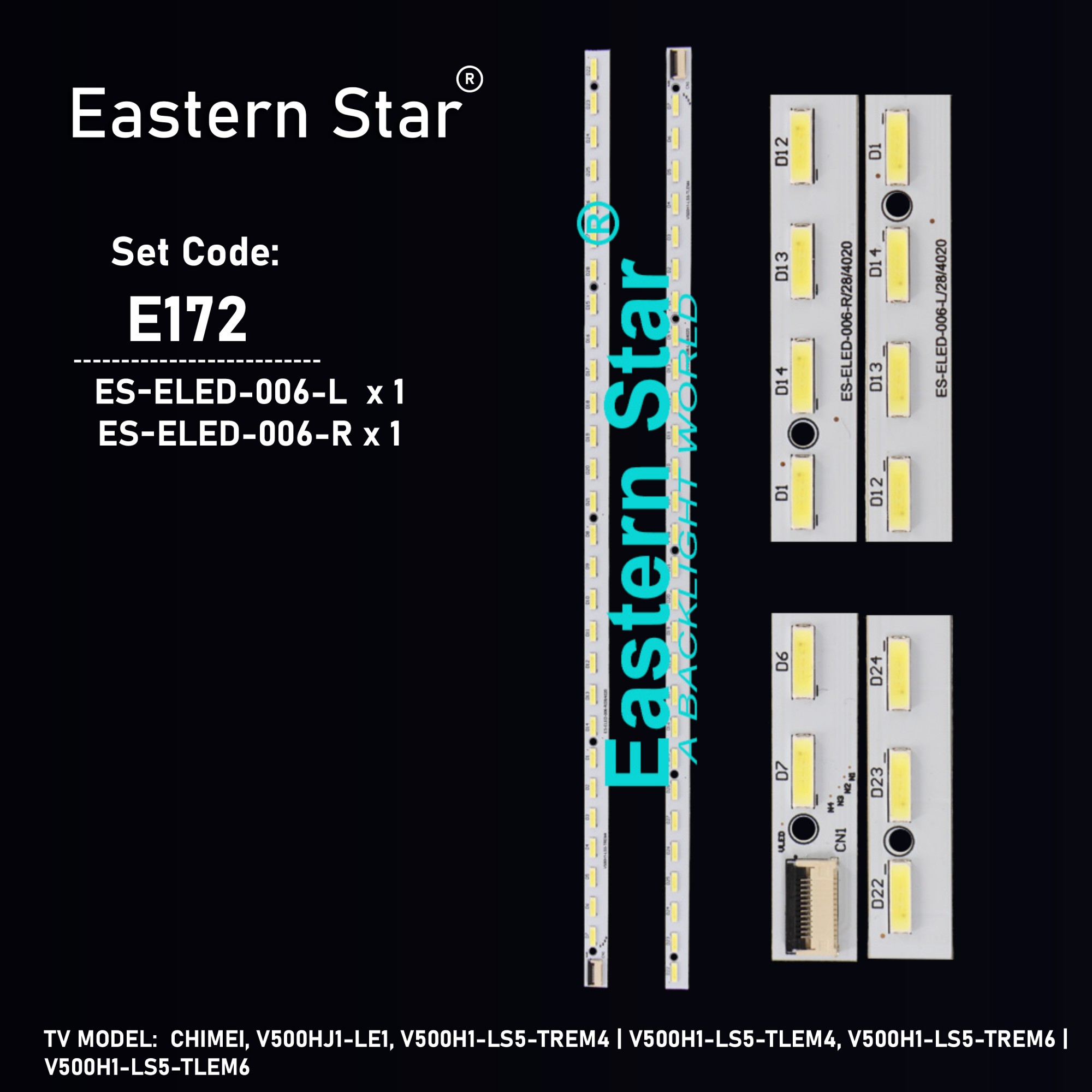 ES-ELED-006, VESTEL, 50PF7070 LED BAR , V500H1-LS5-TREM4 , V500H1-LS5-TLEM4 , V500H1-LS5-TREM6 , V500H1-LS5-TLEM6 LED BAR, CHIMEI, V500HJ1-LE1, V500H1-LS5-TREM4 | V500H1-LS5-TLEM4, V500H1-LS5-TREM6 | V500H1-LS5-TLEM6, TV LED BAR