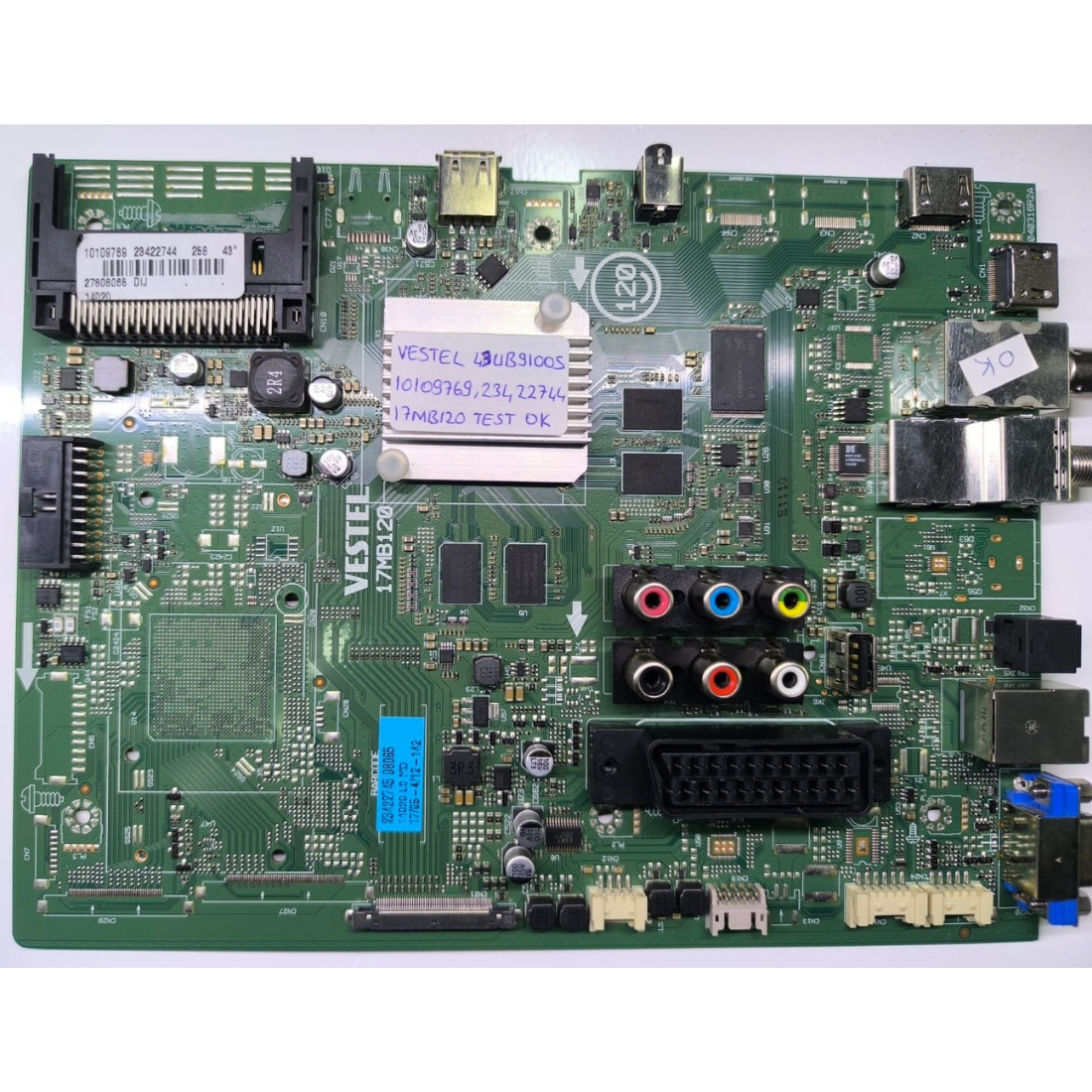 17MB120 , 10109769 , 23422744 , VESTEL 43UB9100S MAİNBOARD