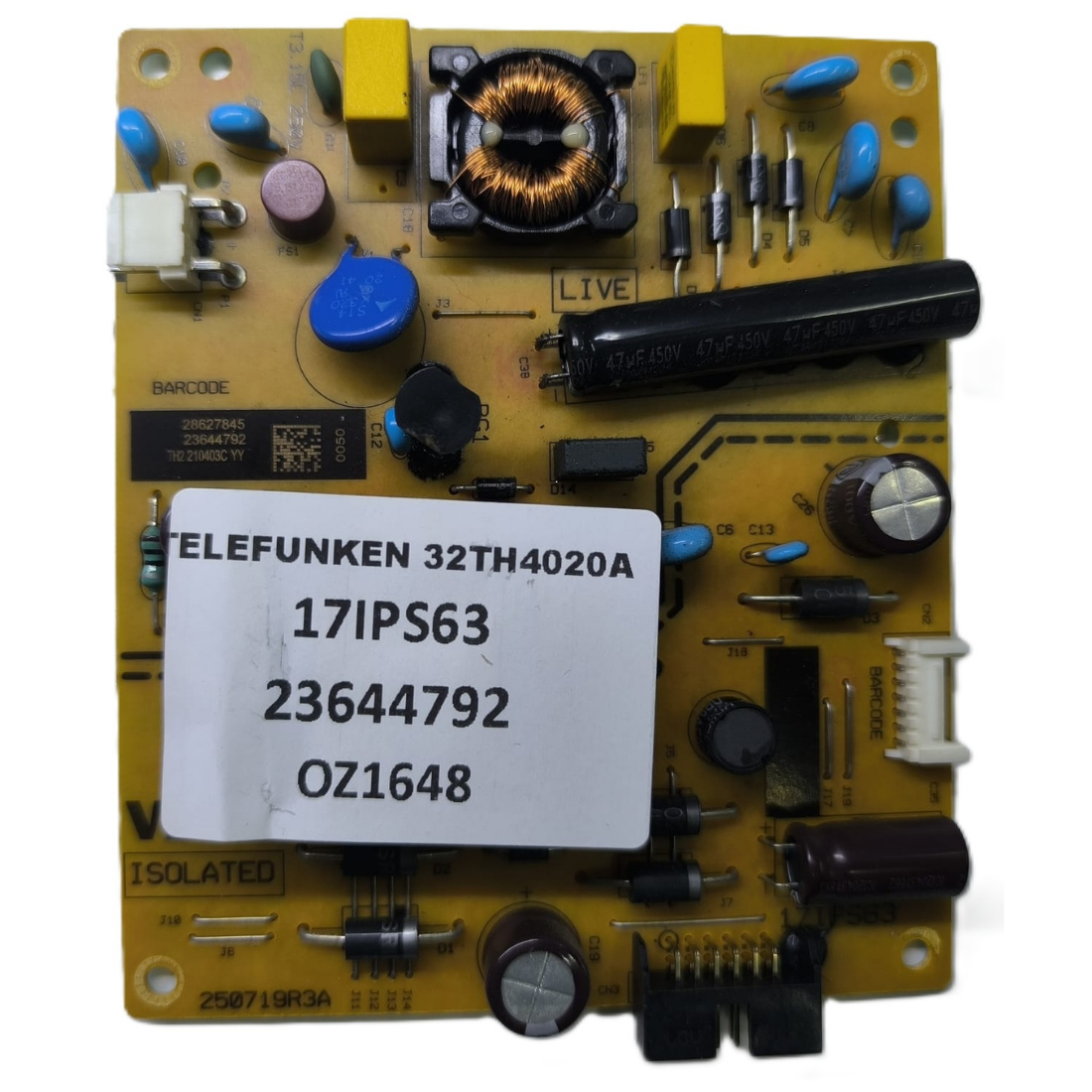 17IPS63 , 23644792 , TELEFUNKEN 32TH4020A BESLEME KARTI     